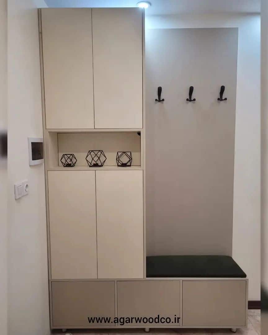 کابینت نئو کلاسیک ممبران و صفحه طرح چوب با مغز نئوپان سبز
