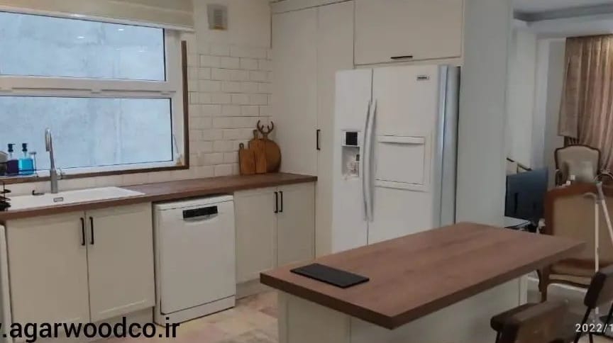 کابینت نئو کلاسیک ممبران و صفحه طرح چوب با مغز نئوپان سبز