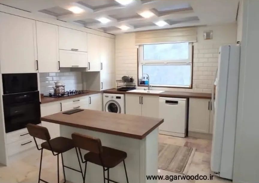 کابینت نئو کلاسیک ممبران و صفحه طرح چوب با مغز نئوپان سبز